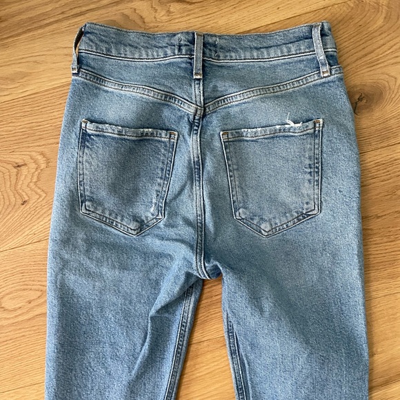 AGOLDE Riley High Rise Straight Distressed Jeans - Picture 5 of 11